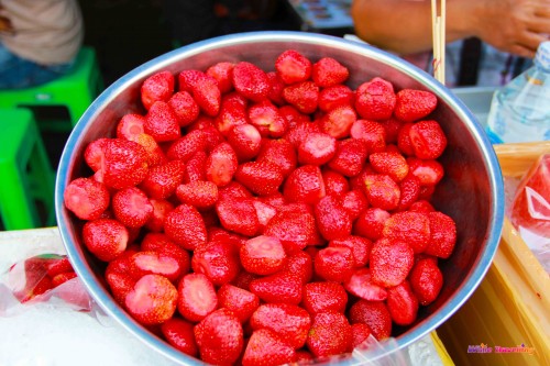 A bowl of delicious strawberries, Bangkok