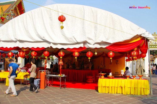 Chinese New Year preparations, Wat Pho, Bangkok